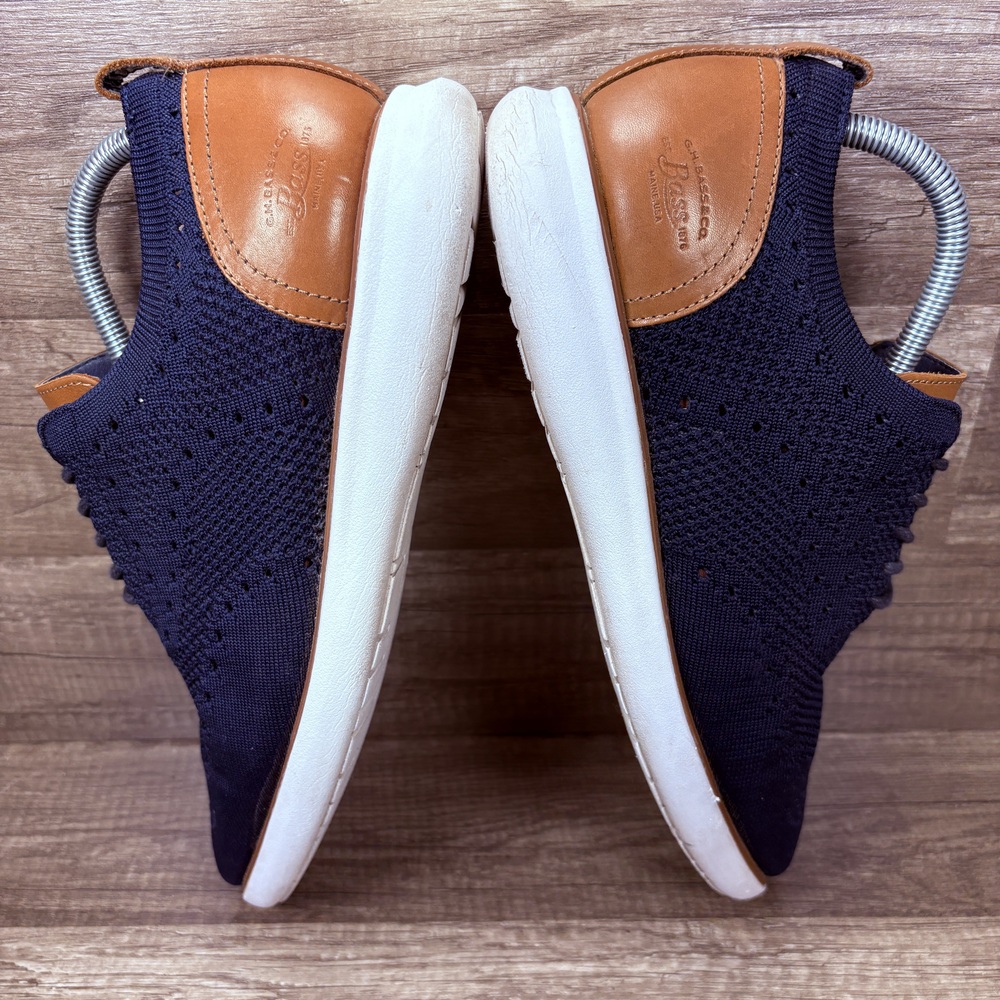 G.H. Bass & Co. Knit Lace-up Oxfords Blue Brown Mens Size 9.5 71321172U Sneakers - Picture 7 of 10